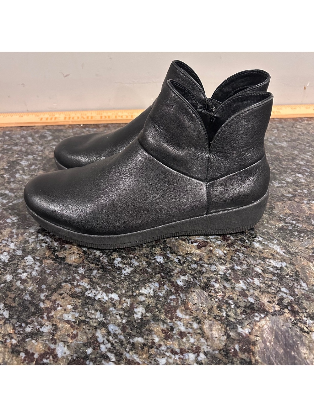 Fitflop Supermod Ankle Boots Womens Sz 6 Leather Black Comfort Shoes